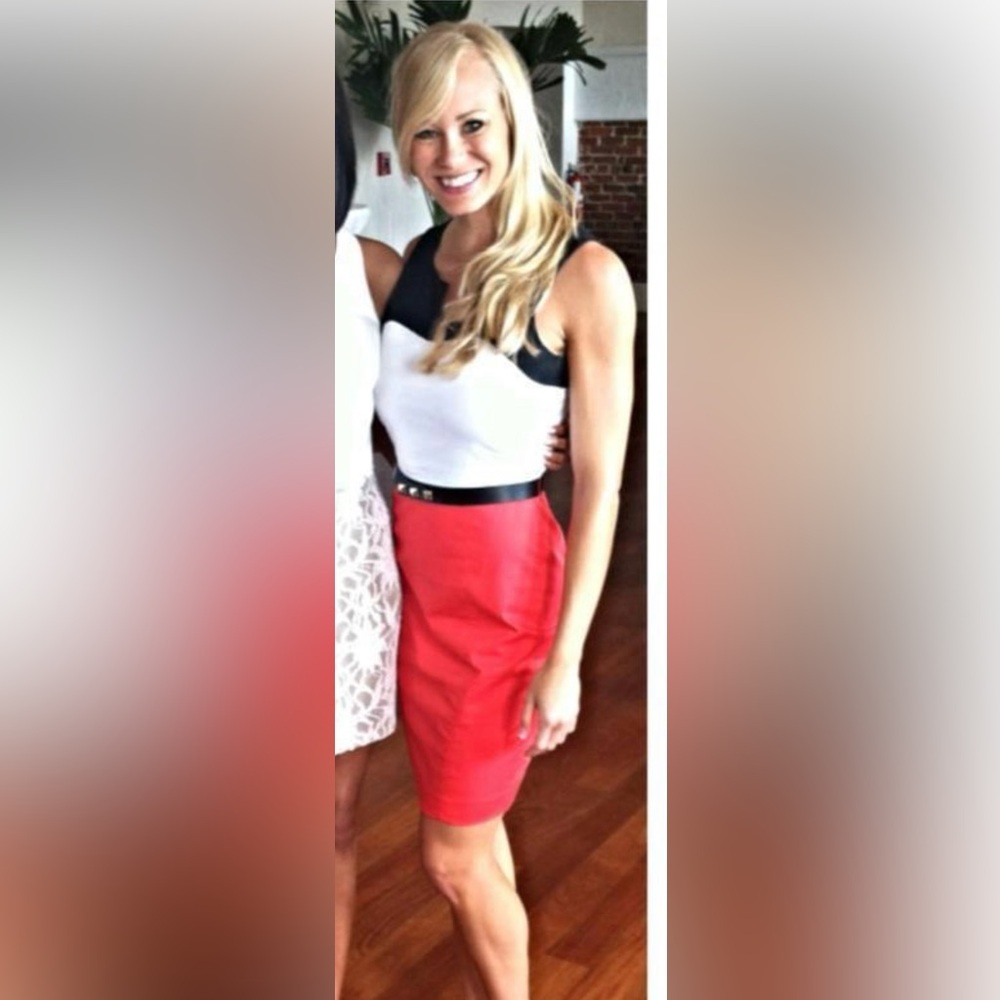 Bebe color block dress XS